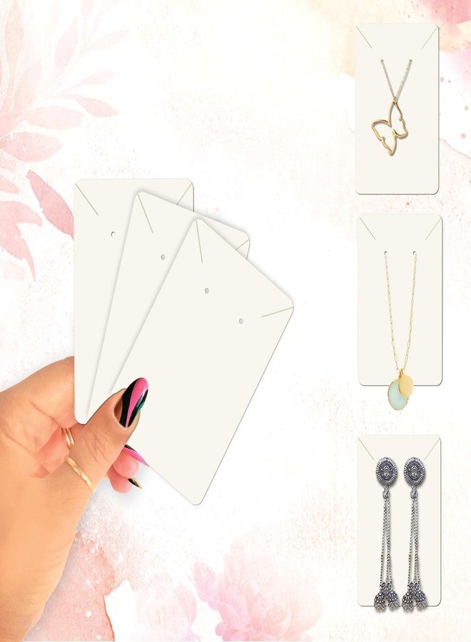 DEEPTAGS Paper Jewellery Display Cards For Earring, Bracelet, Jewelry, Necklace- White, 200 Pcs - Image 4